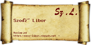 Szoó Libor névjegykártya